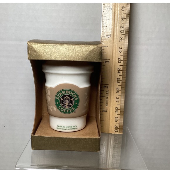 Starbucks Coffee Ceramic Ornament Gift Box Holiday Christmas Decor 2008 - Picture 7 of 7